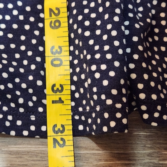 Uniqlo Blue Polkadot Rayon Blend Stretchy Girls Dress Size 12 - Picture 4 of 6